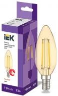 Лампа светодиодная IEK FIL Gold C35 7 Вт E14 2700 К 220 В желтая 