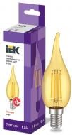 Лампа світлодіодна IEK FIL Gold CA35 7 Вт E14 2700 К 220 В жовта