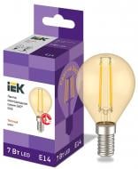 Лампа світлодіодна IEK FIL Gold G45 7 Вт E14 2700 К 220 В жовта Лампа світлодіодна IEK FIL Gold G45 7 Вт E14 2700 К 220 В жовта