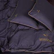 Комплект постельного белья Сатин Corner Iron grey 160х220 см серый MirSon