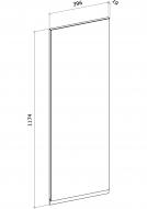 Фасад для кухни Грейд графит матовый 1174x396 верхний левый альфа
