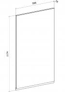 Фасад для кухни Грейд графит матовый 1174x596 верхний правый альфа