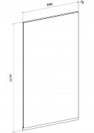 Фасад для кухни Грейд графит матовый 1174x596 верхний левый альфа
