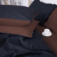 Комплект постельного белья Сатин Dark Chocolate 0211+0055 175х210 см шоколадный/черный MirSon