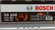 УЦЕНКА! Аккумулятор автомобильный Bosch S5 A08 70А 12 B 0 092 S5A 080 «+» справа (192019-240120)