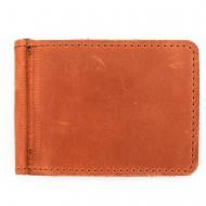 Зажим для купюр Shiynik кожаный Lewis коньячный