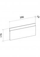 Фасад для кухні Грейд графіт матовий 176x396 н/св нижній універсальний альфа