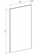 Боковина Грейд графит матовый 1175x579 н/св модель R-1 альфа