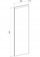 Фасад для кухни Грейд графит матовый 1313x396 верхний левый альфа