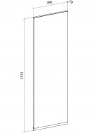 Фасад для кухни Грейд графит матовый 1313x396 верхний правый альфа