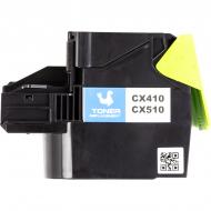 Картридж лазерний PowerPlant Lexmark CX410de CY (CX410/CX510) (з чіпом) чорний