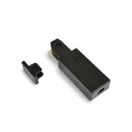 Коннектор однофазный Videx черный 26474