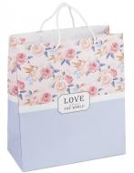Пакет подарочный Love will save the world 35x31x15 см Пакет подарочный Love will save the world 35x31x15 см
