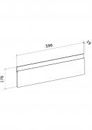 Фасад для кухні Грейд графіт матовий 176x596 н/св нижній універсальний альфа