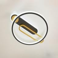 ВИТРИНА! Люстра светодиодная ESLLSE MENSOLA R 80 Вт 530х450x60 мм 3x80 Вт LED-модуль черный с золотом 10126