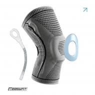 Бандаж (наколенник) ортопедический для коленного сустава с ребрами жесткости и силиконовой вставкой (серый). Размер S EasyFit р. S серый