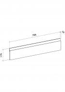 Фасад для кухни Грейд графит матовый 176x796 н/св нижний универсальный альфа