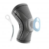 Наколенник ортопедический с ребрами жесткости и силиконовой вставкой EasyFit EF-0079 р. M серый