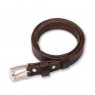 Ремень кожаный 2,8 см коричневый
