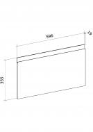 Фасад для кухни Грейд графит матовый 355x596 н/св универсальный альфа