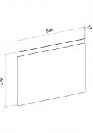 Фасад для кухні Грейд графіт матовий 458x596 н/св універсальний альфа
