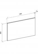 Боковина Грейд графіт матовий 360x579 н/св топ модель R-1 альфа
