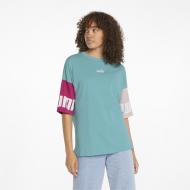 Футболка Puma Power Colorblock Tee 84712361 р.S голубой