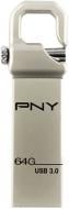 Флеш-память USB PNY 64 ГБ USB 3.0 silver (FDU64GBHOOK30-EF)