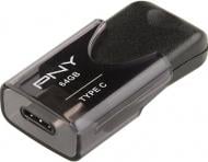 Флеш-память USB PNY 64 ГБ USB Type-C black (FD64GATT4TC31K-EF)
