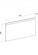 Фасад для кухни Грейд графит матовый 458x796 н/св универсальный альфа