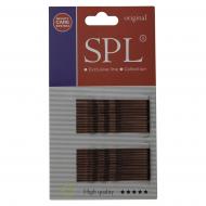 Заколки для волос SPL невидимки фрезерные коричневые (5,5 см/24 шт)