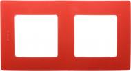 Рамка двухместная Etika 672532 универсальная красный Рамка двухместная Etika 672532 универсальная красный