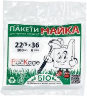 Пакет-майка Біо 6 мкм 220x360 мм 100 шт. Пакет-майка Біо 6 мкм 220x360 мм 100 шт.