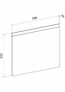 Фасад для кухни Грейд графит матовый 533x596 нижний правый альфа