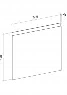 Фасад для кухни Грейд графит матовый 570x596 верхний правый альфа