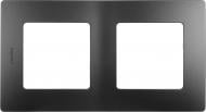 Рамка двухместная Etika 672582 универсальная антрацит