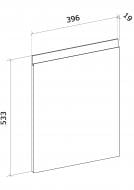 Фасад для кухни Грейд графит матовый 533x396 нижний правый альфа