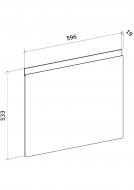 Фасад для кухни Грейд графит матовый 533x596 нижний левый альфа