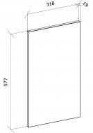Боковина Грейд графит матовый 577x319 н/св топ модель R-1 альфа