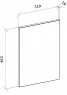Боковина Грейд графит матовый 463x319 н/св топ модель R-1 альфа