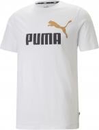 Футболка Puma ESS+ 2 Col Logo Tee 58675958 р.2XL белый
