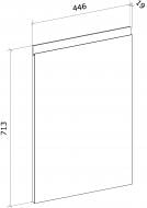 Фасад для посудомоечной машины Грейд графит матовый 713x446 н/св нижний универсальный альфа