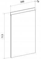 Фасад для кухни Грейд графит матовый 713x396 нижний правый/верхний левый альфа