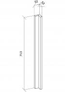 Кутова накладка Грейд графіт матовий 713x52x33 топ модель R-1 альфа (2 шт.)