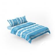 Комплект постельного белья Иней 1,5 голубой с рисунком Rigel