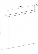 Фасад для посудомоечной машины Грейд графит матовый 713x596 нижний левый/верхний правый альфа