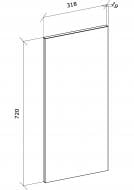 Боковина Грейд графит матовый 720x319 н/св топ модель R-1 альфа