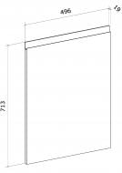 Фасад для кухни Грейд графит матовый 713x496 нижний левый/верхний правый альфа