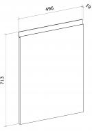 Фасад для кухни Грейд графит матовый 713x496 нижний правый/верхний левый альфа