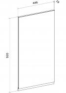 Фасад для кухни Грейд графит матовый 920x446 верхний левый альфа